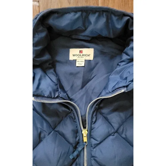 Woolrich Women's Quilted Puffer Down Fill Navy Gold‎ Vest Size XXL/EEG - Picture 4 of 6